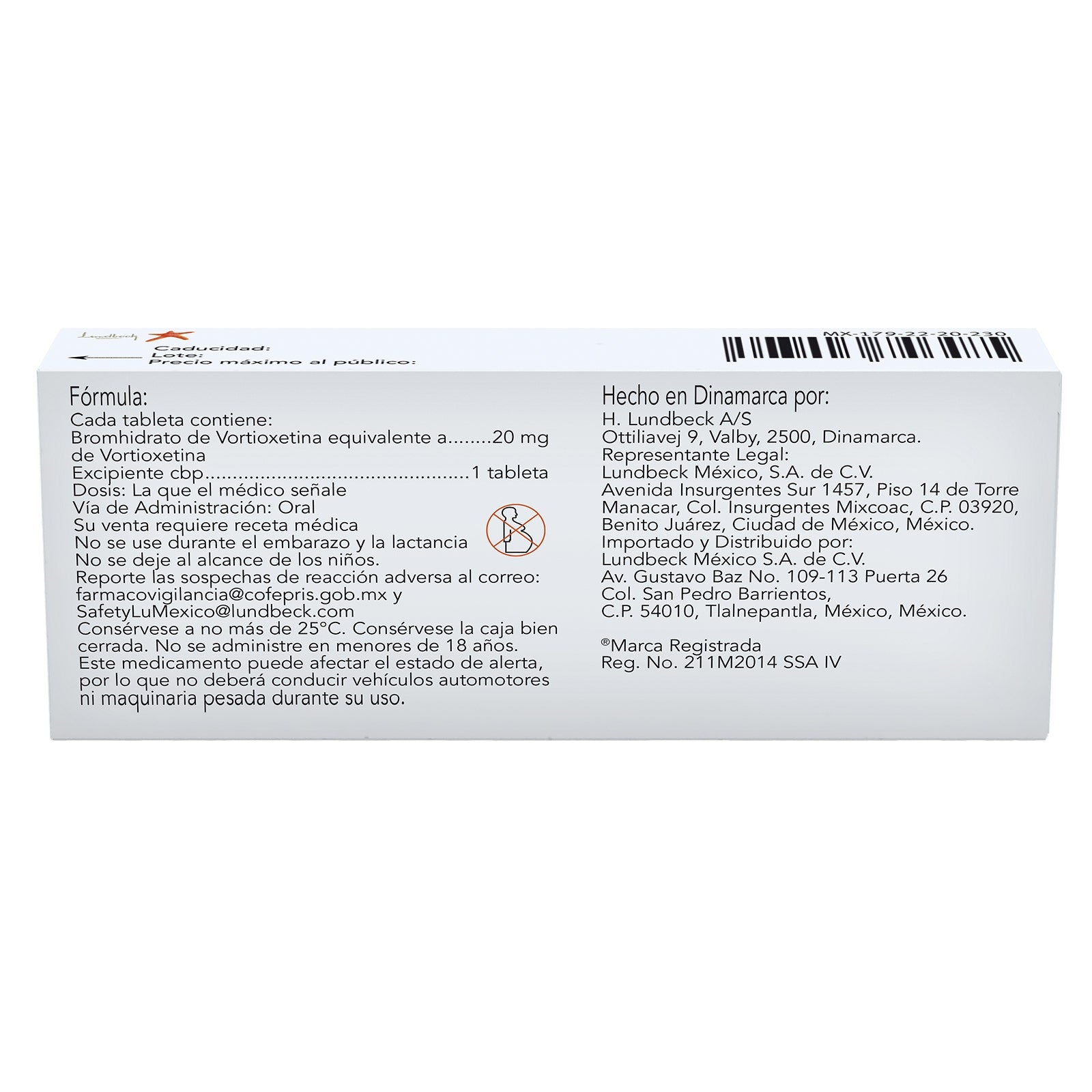 Brintellix 20 Mg 28 Tab Recub