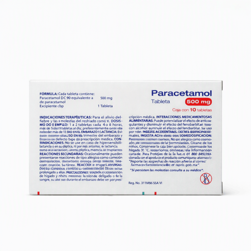 Paracetamol 500 Mg Tabletas Con 10