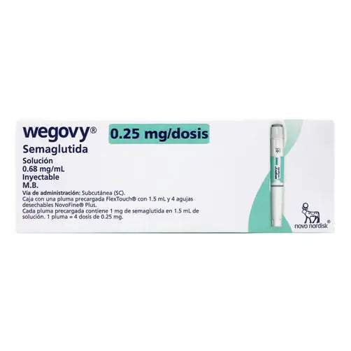 Wegovy 0.25 Mg Pluma Recargada 4 Dosis 0.68 Mg/Ml