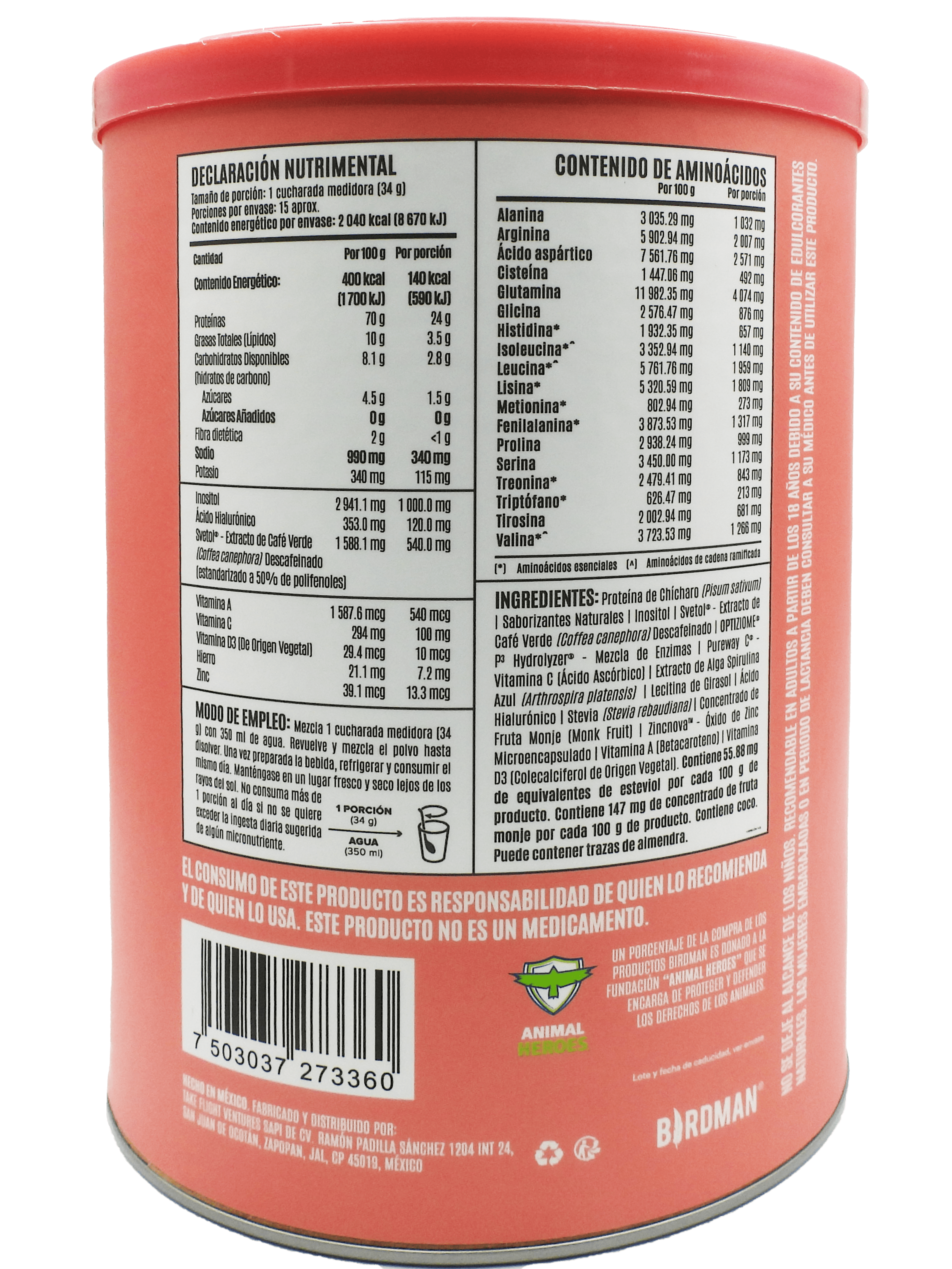 Fitmingo Proteina Blueberry 510 G Birdman