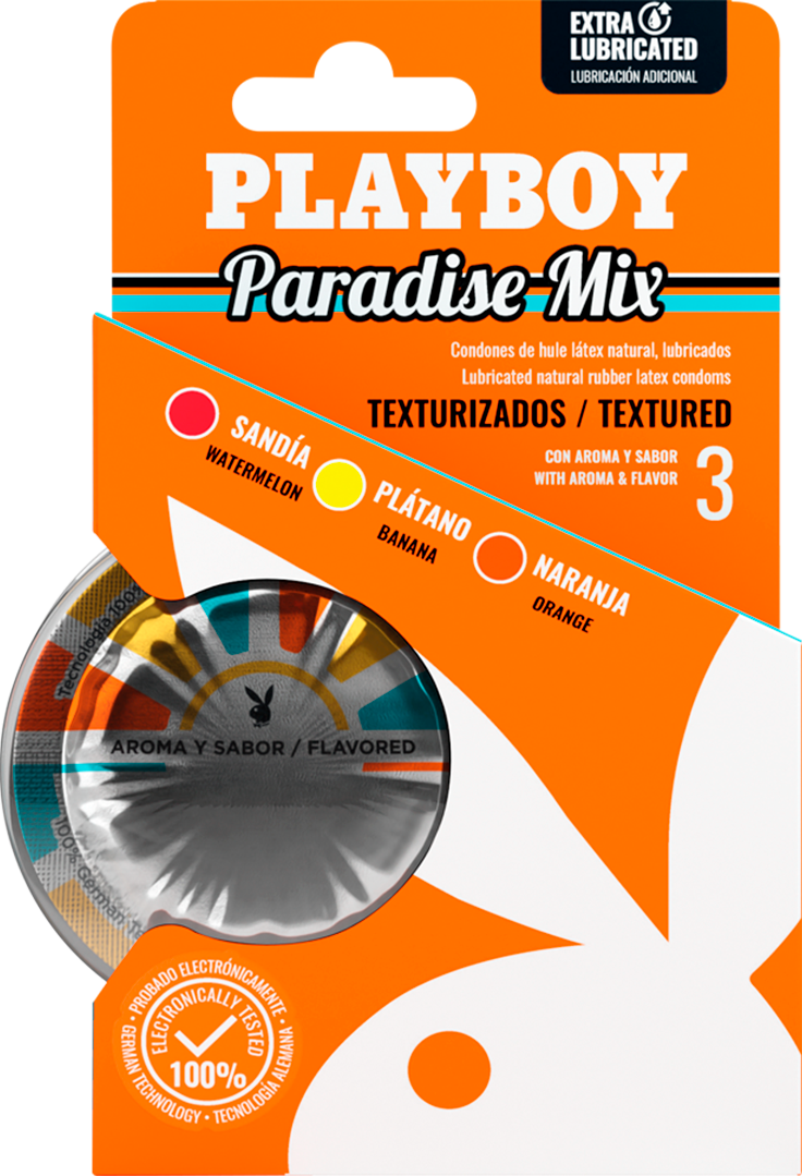 Preservativo Playboy Paradise Tex Con 3