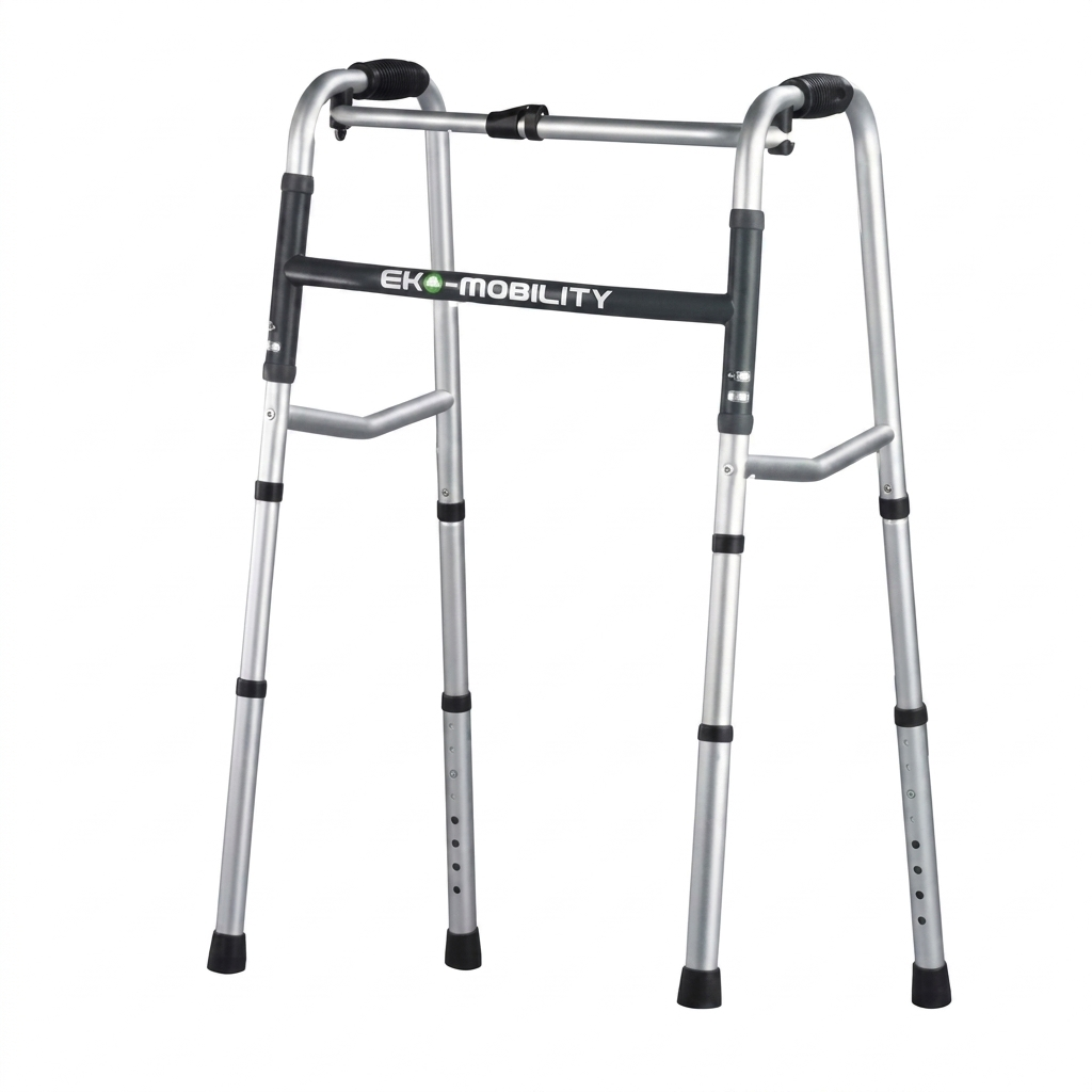 Ea100801Q Andadera Fija Kd Plata Aluminio Plegable Altura Ajustable