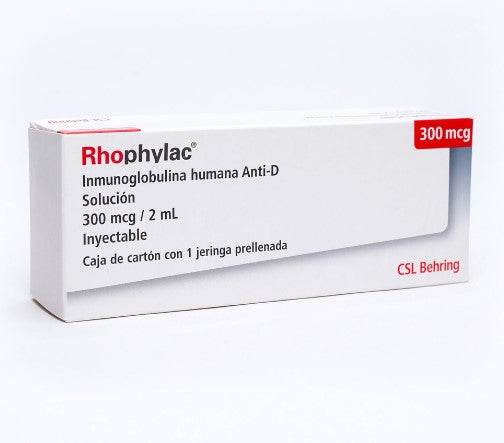 Rhophylac 300 Mcg Sol Iny 2 Ml Vacuna Anti Rh (Inmunoglobulina Humana)