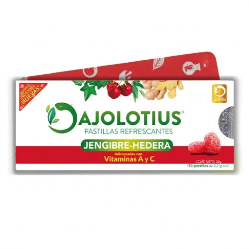 Pastillas Refrescantes Ajolotius Jengibre-Hedera Con 10