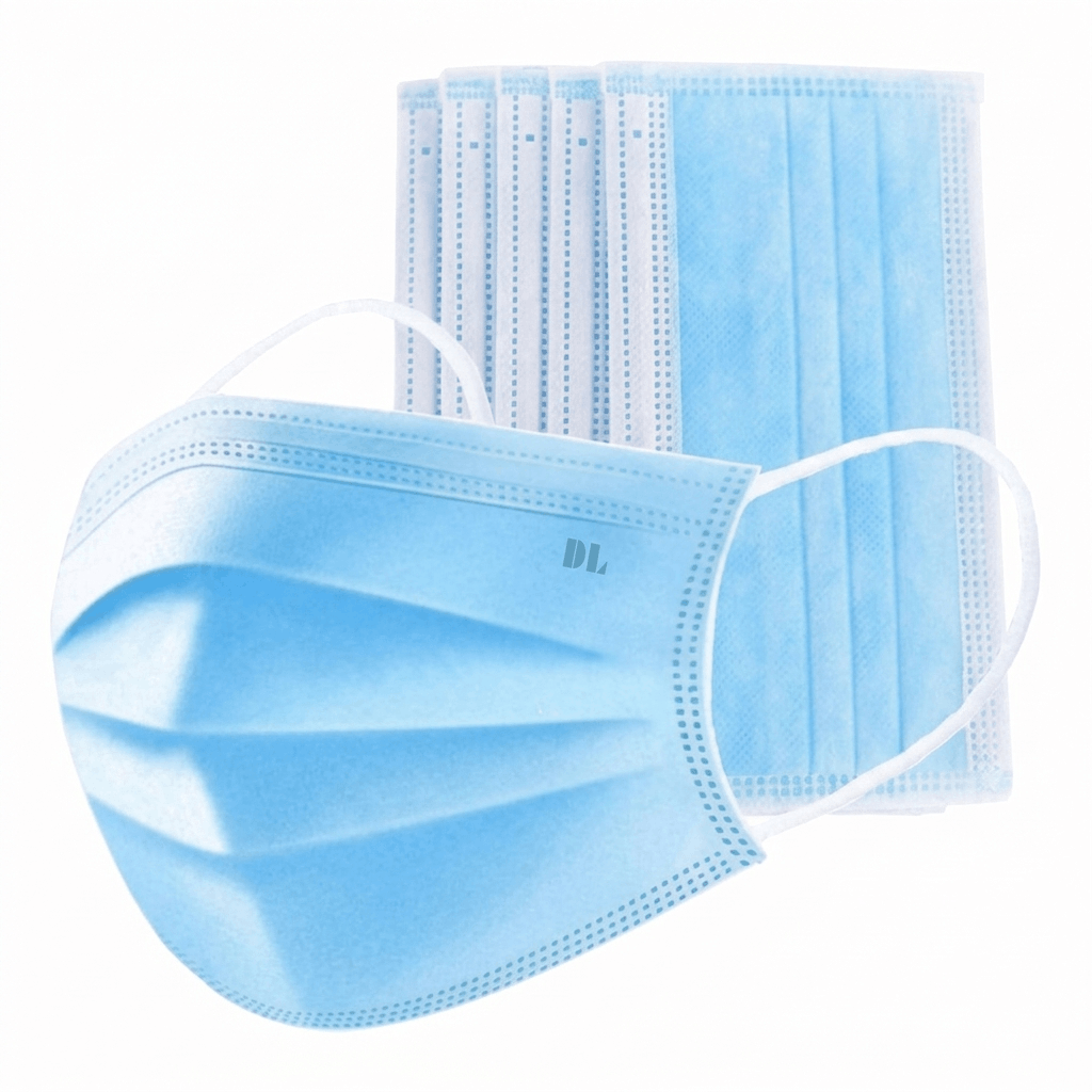 Cubre Bocas Termosellado Azul Con 50 Piezas