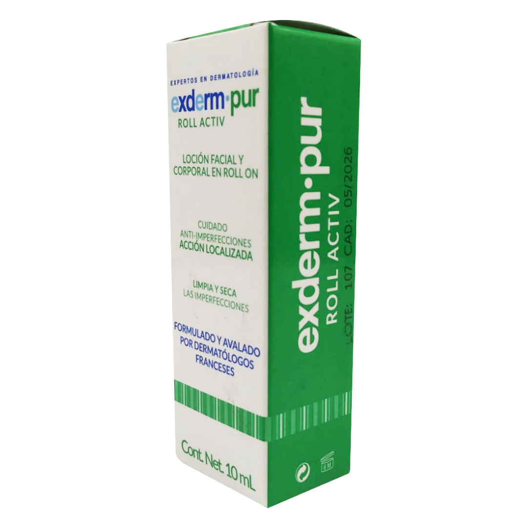 Exderm Pur Roll Activ 10 Ml Locion Facial