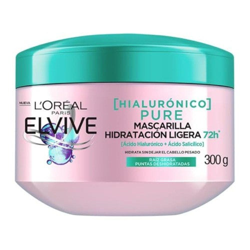Mascarilla Cabello Elvive Hidratacion Hialuronico Pure 300 G