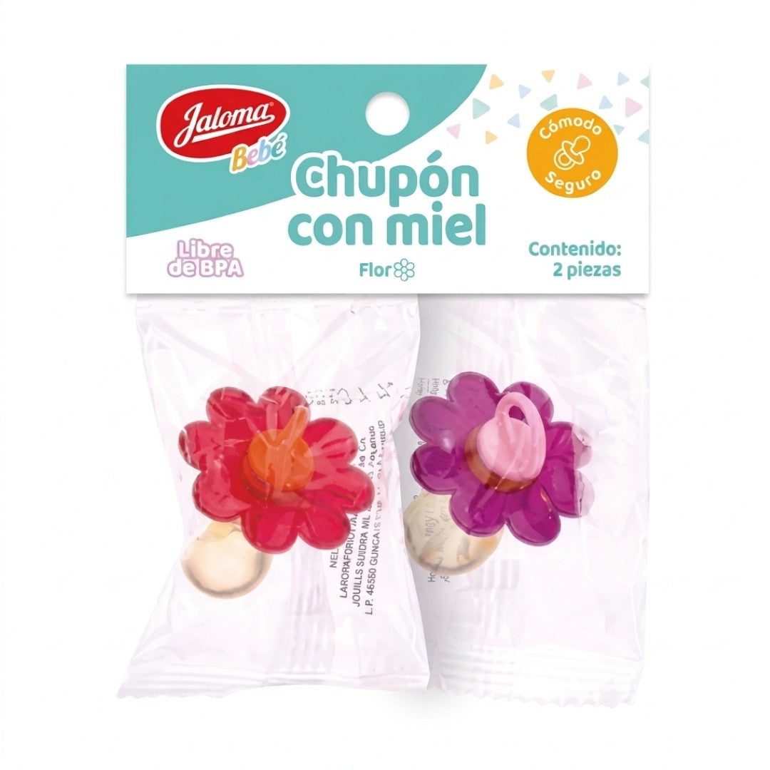 Chupon Jaloma Flor Con Miel 2 Piezas