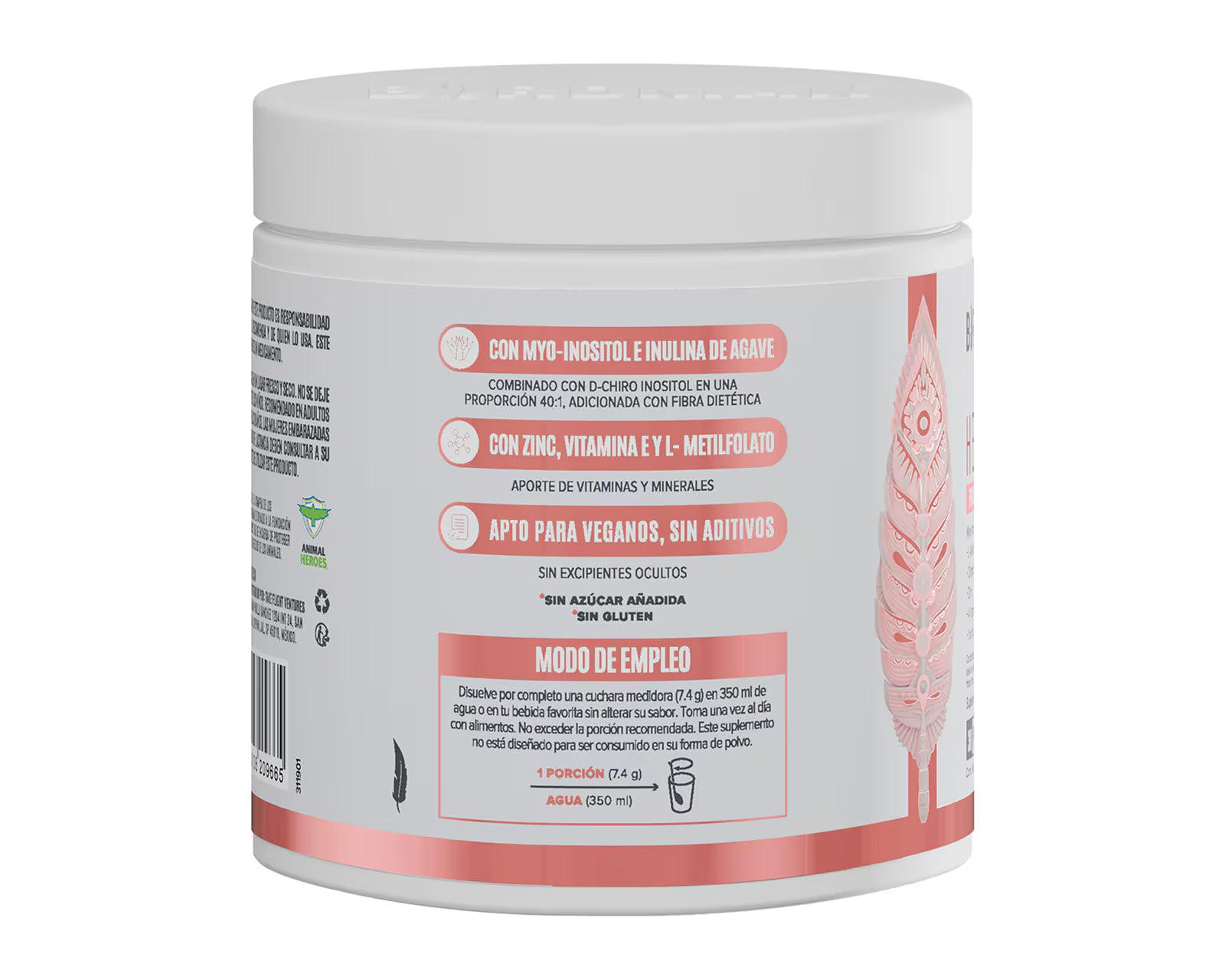 H-Balance Inositol/Magnesio/Vitaminas Sin Sabor 222 G Birdman