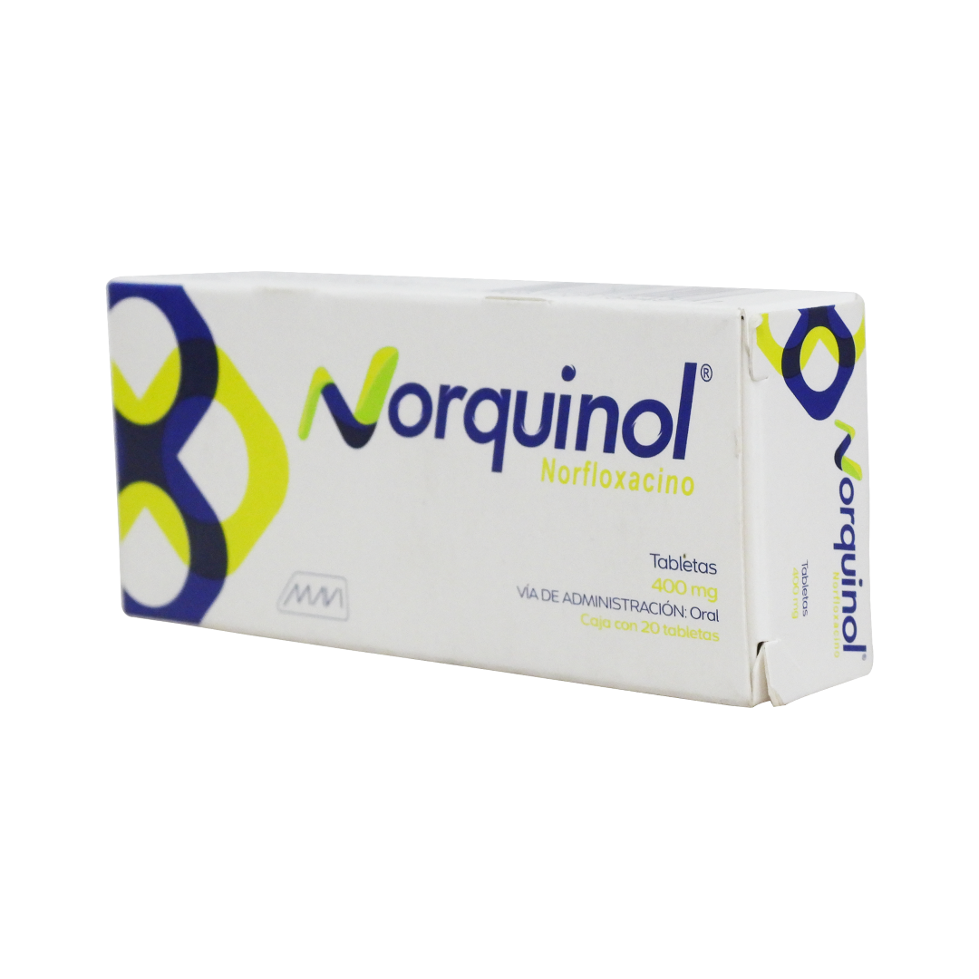 Norquinol (Norfloxacino) 400 Mg Con 20 Tabletas