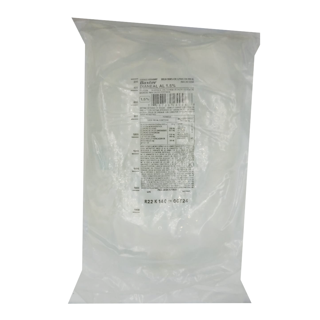 Diadenal 1.5% Gemela 2 L Bolsa P Dialisis Baxter