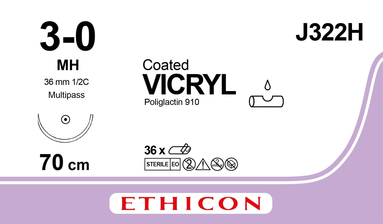 Vicryl 3-0 Mh J322H Gastro Ethicon J&J