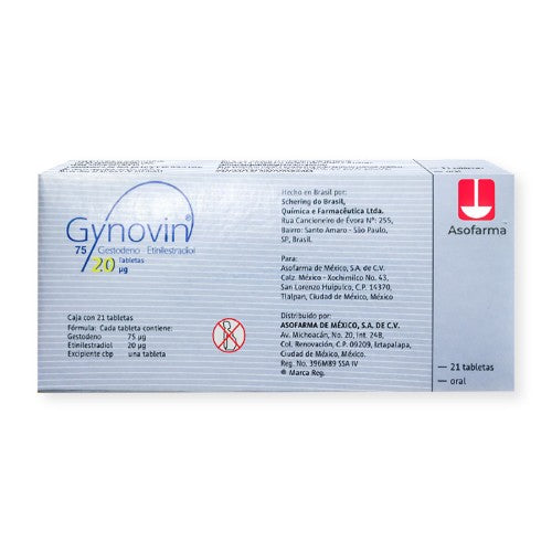 Gynovin 20 Mcg Con 21 Grageas