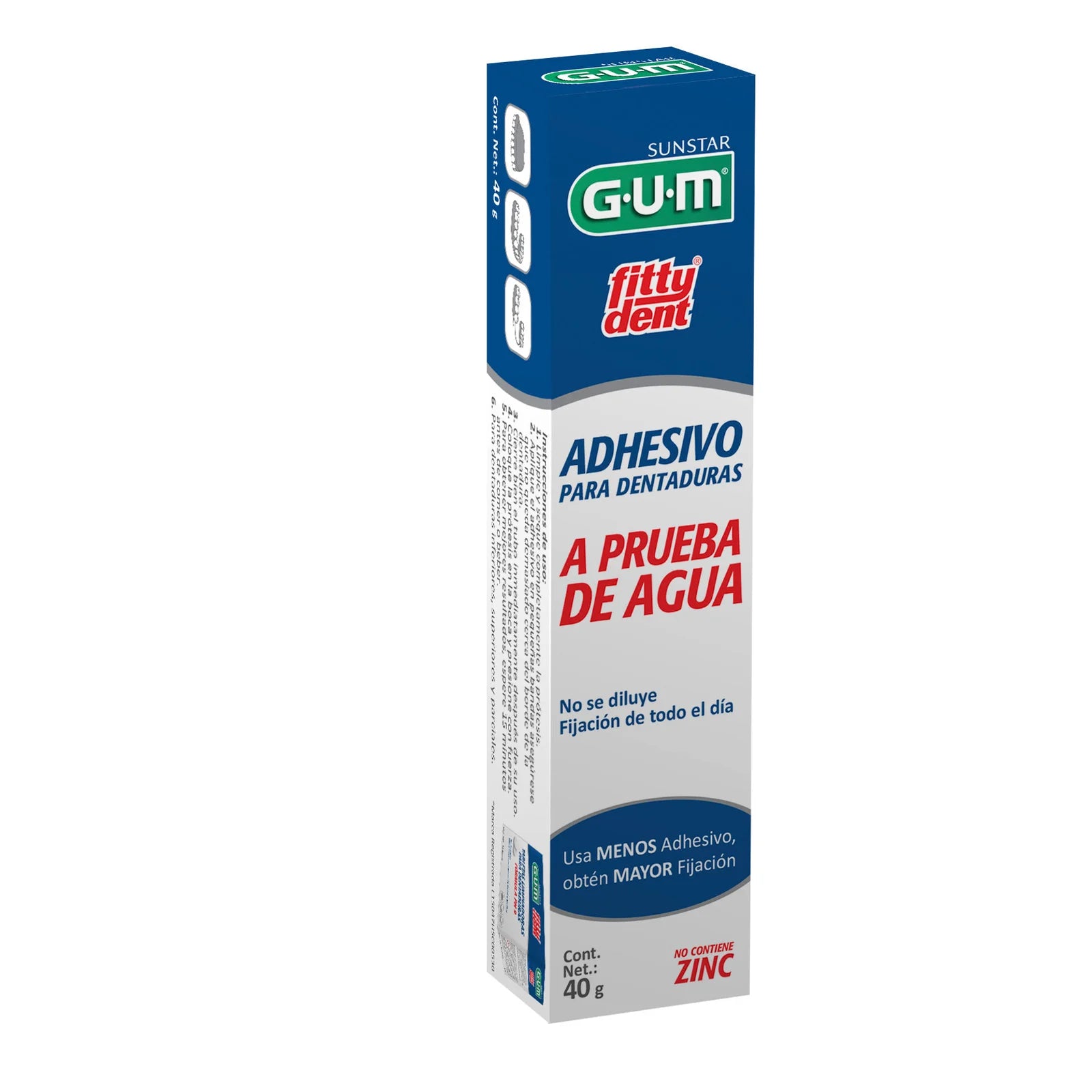 Adhesivo Dental Gum Fitty Dental Crema 40 Gramos