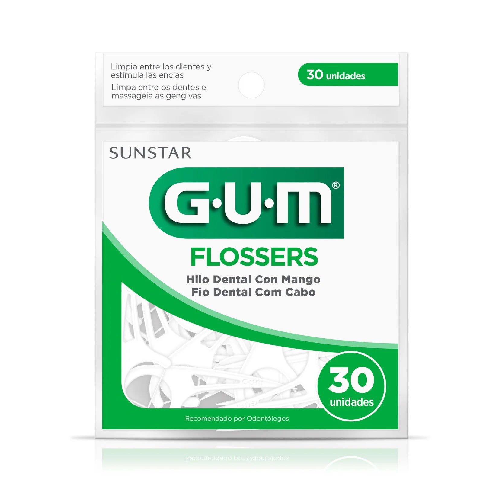 Palillos Gum C/Hilo Dental Basic 30 Piezas