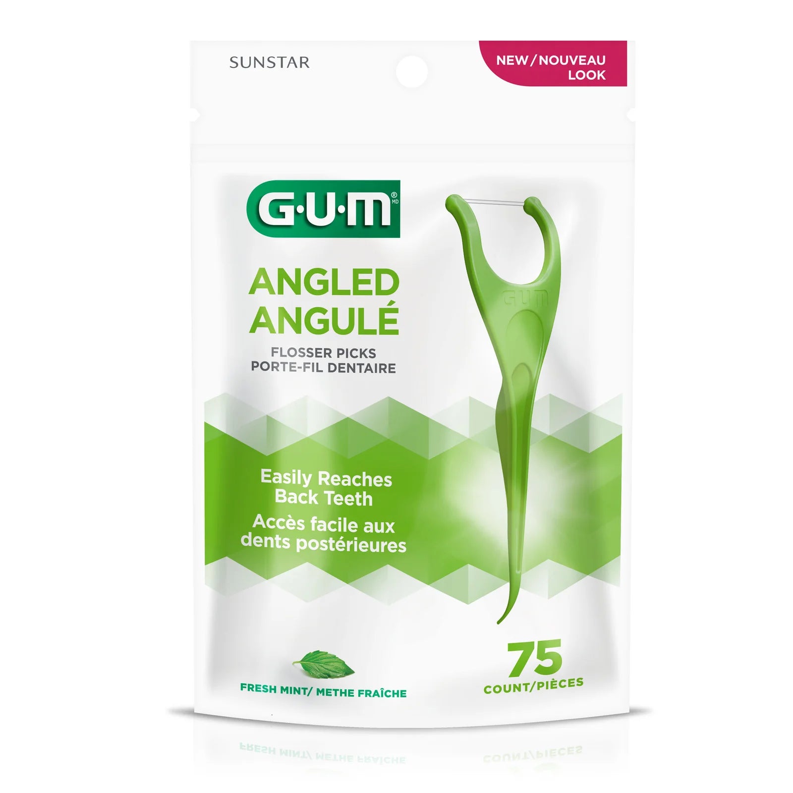 Palillos Gum Con Hilo Dent Angulado Menta Con 75 Piezas
