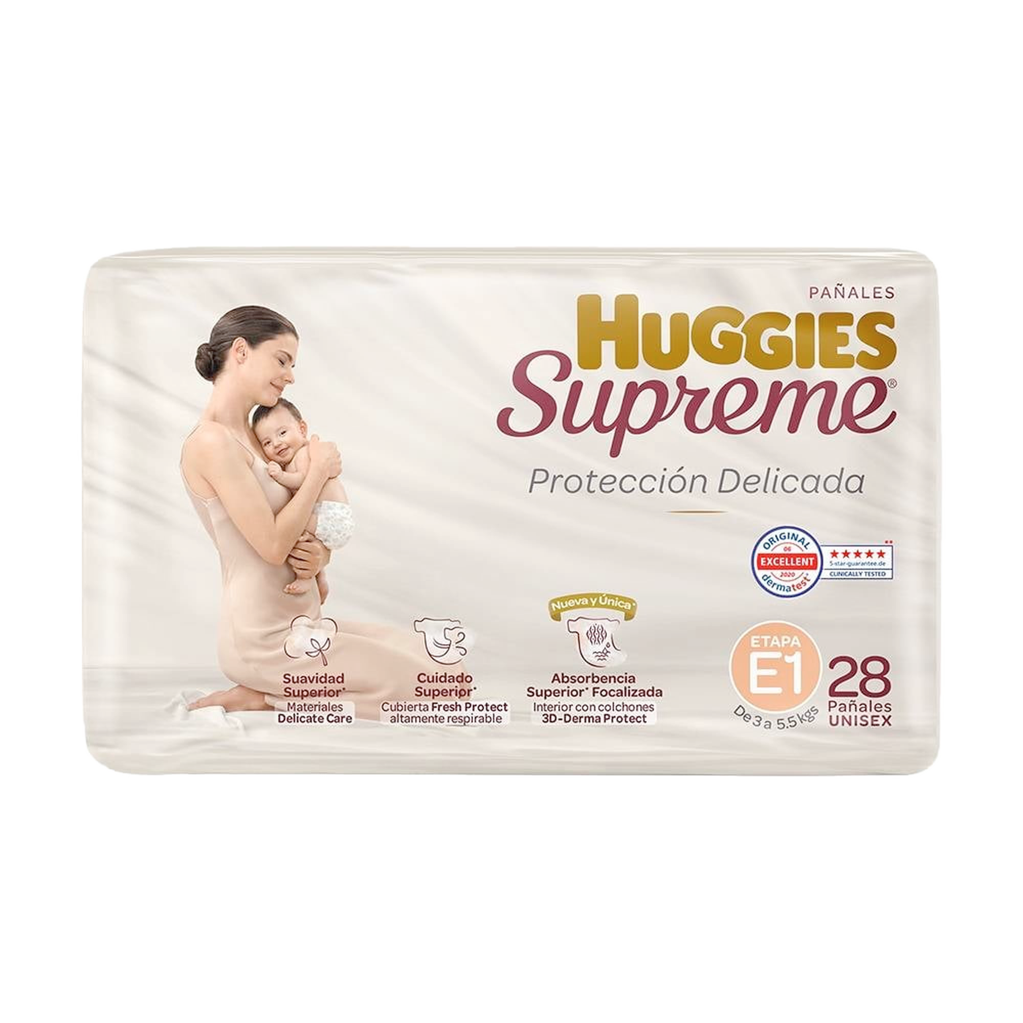 Pañal Huggies Supreme Etapa 1 Unisex Con 28