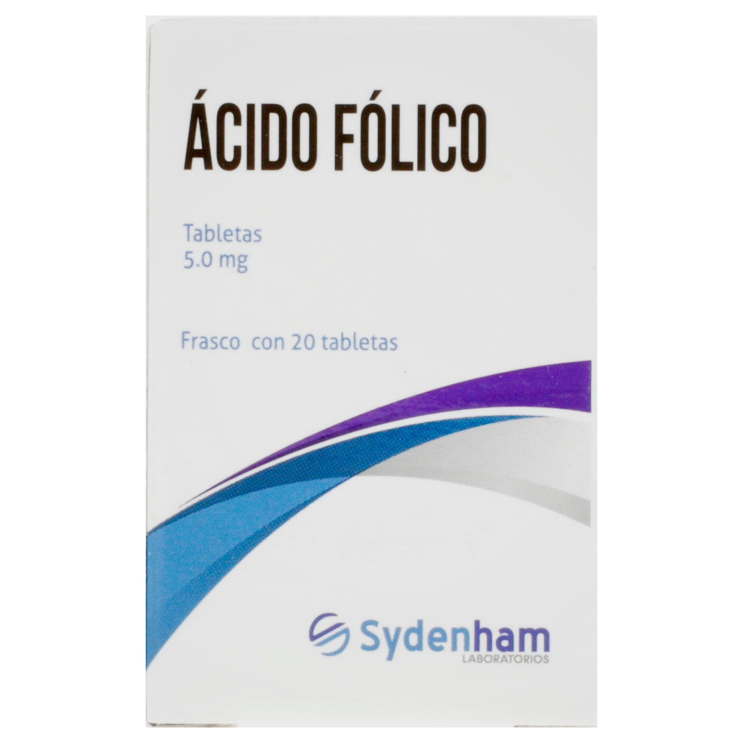 Acido Folico 5 Mg Frasco Con 20 Tabletas Sydenham 7502010580969