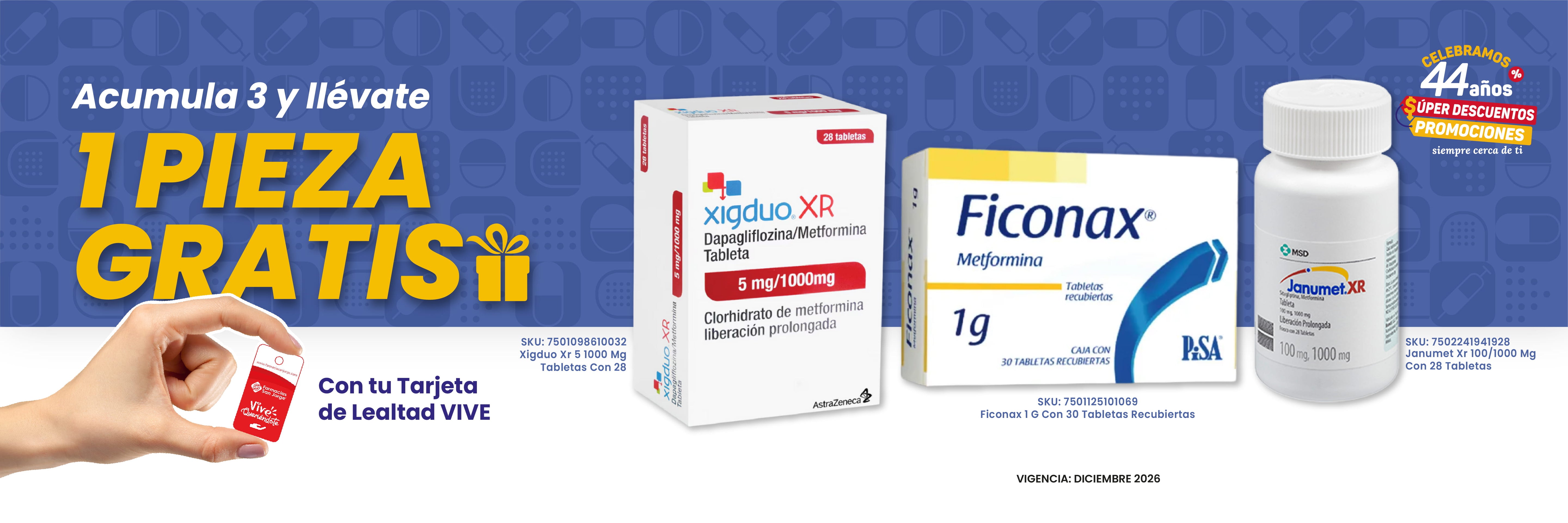 Acumula 3 y llévate 1 pieza gratis