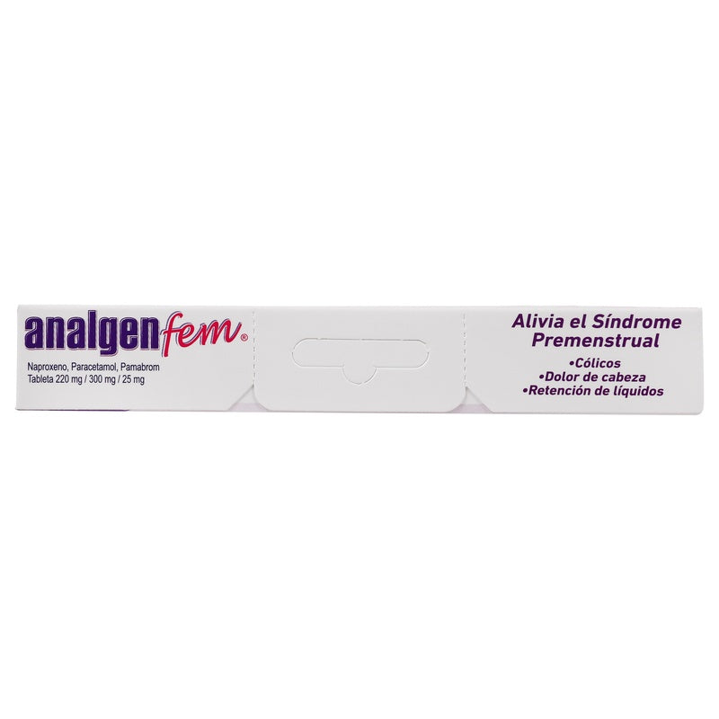 Analgen Fem 220/300/25 Mg Con 12 Tabletas 7501299308851 perfil 4
