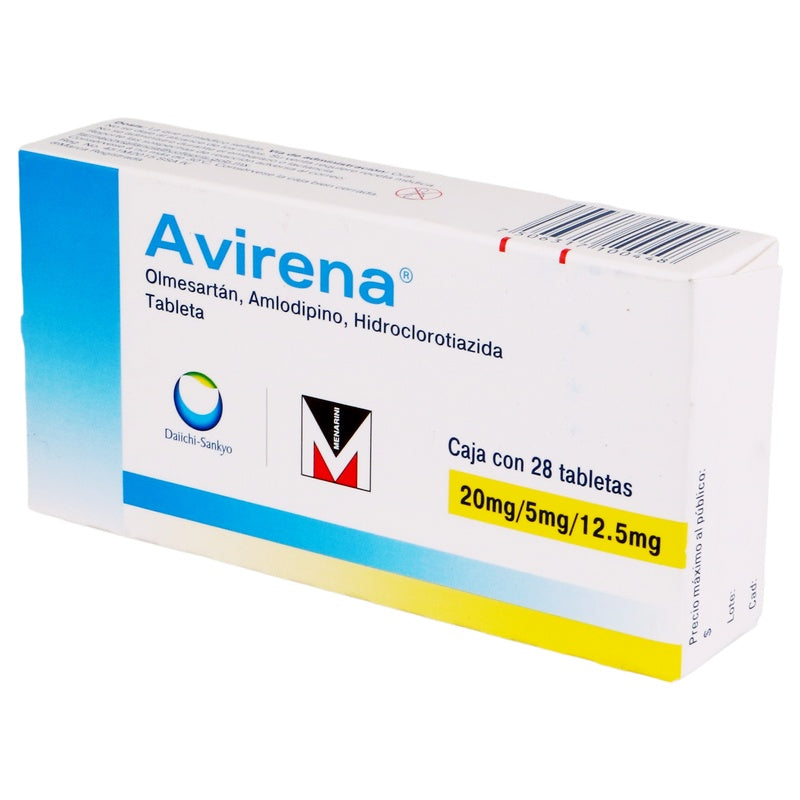 Avirena 20/5/12.5 Mg Con 28 Tabletas 7506317100448 perfil 3
