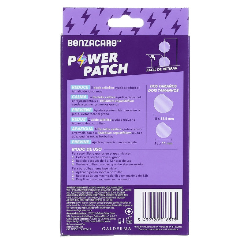 Benzacare Parche Facial Power 3 En 1 Con 36 Piezas 3499320016575 perfil 2
