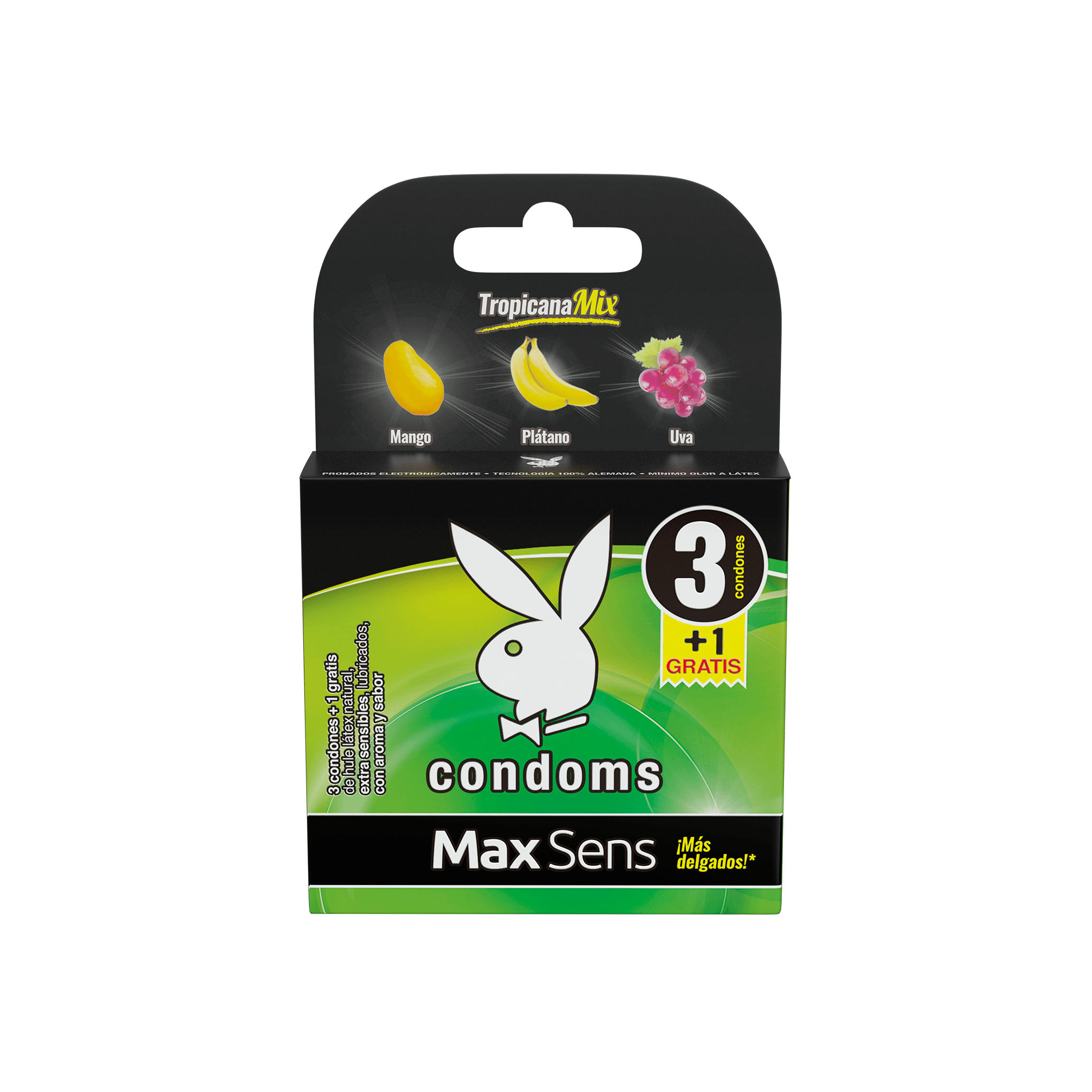 Preservativo Playboy Max Sen Ch Menta 3+1