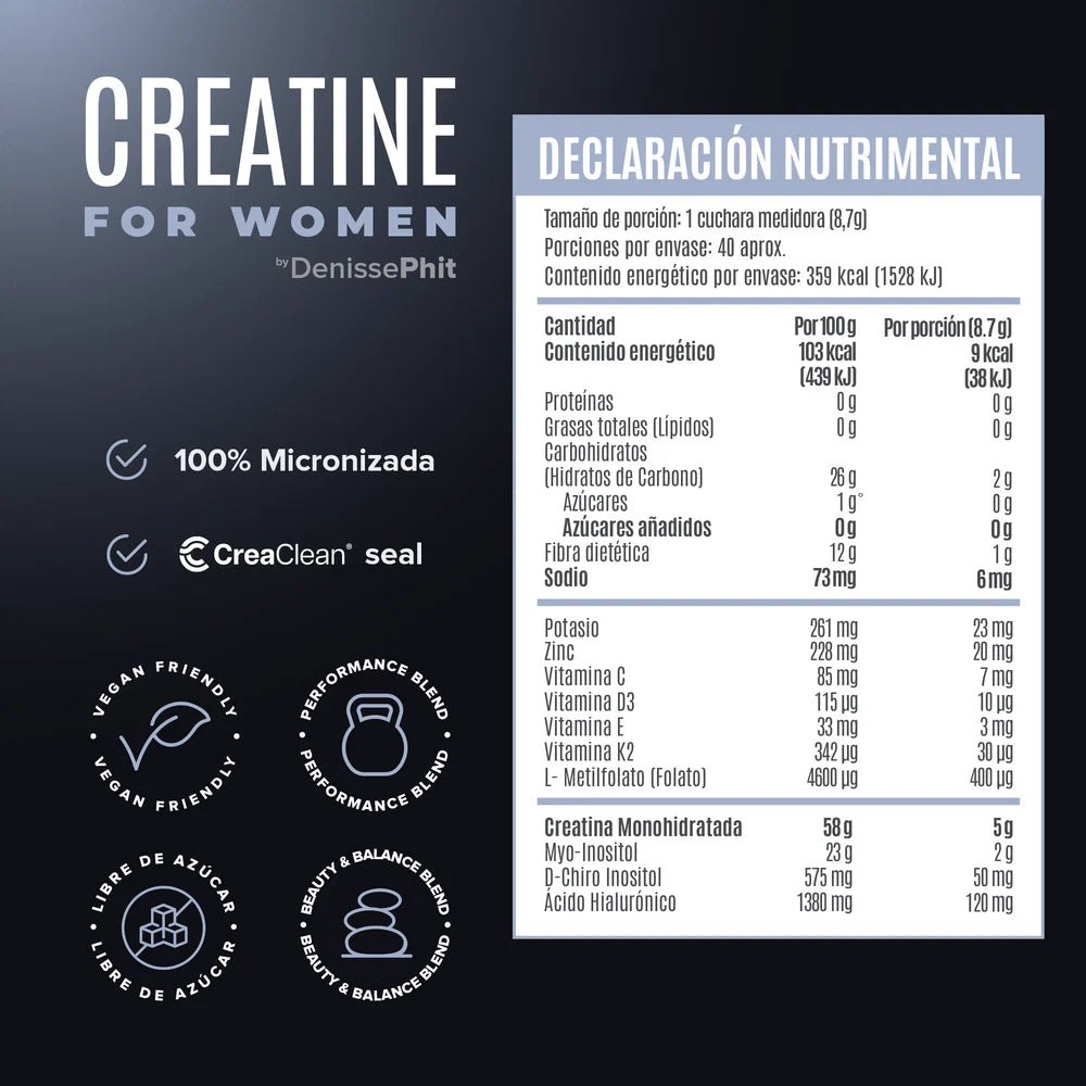 Creatina For Women Sin Sabor 348 G