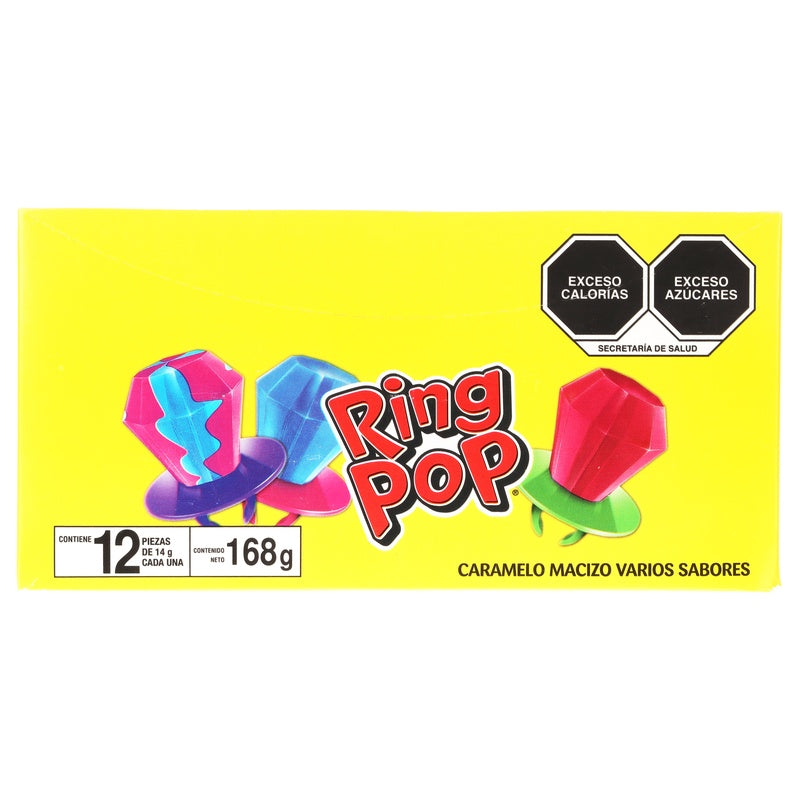 Caja Caramelo Ring Pop Con 12 Piezas 168 G 7896624202509 perfil 11