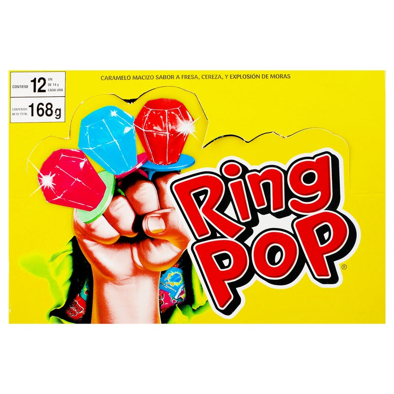 Caja Caramelo Ring Pop Con 12 Piezas 168 G 7896624202509 perfil 6