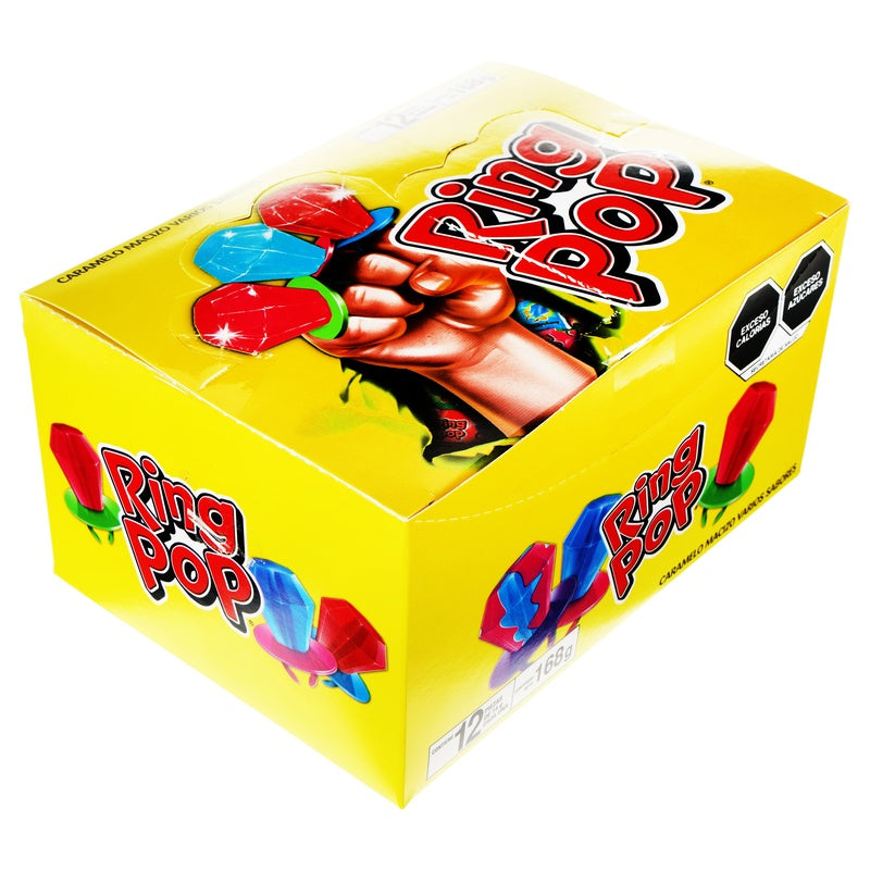 Caja Caramelo Ring Pop Con 12 Piezas 168 G 7896624202509 perfil 7