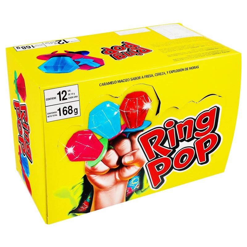 Caja Caramelo Ring Pop Con 12 Piezas 168 G 7896624202509 perfil 9