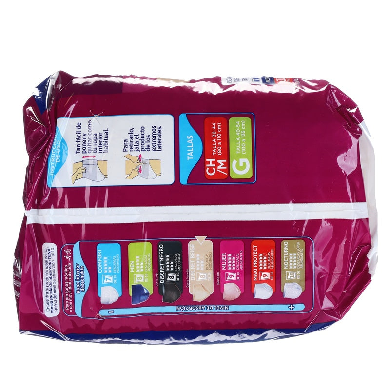 Calzon Tena Pants Beige Chico /Mediano Con 13 Piezas 7501019064357 perfil 2