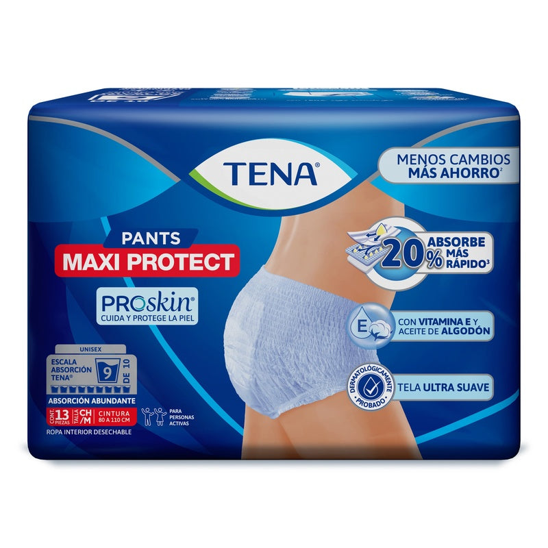 Calzon Tena Pants Maxipro Chico/Mediano Con 13 Piezas 7501019064432