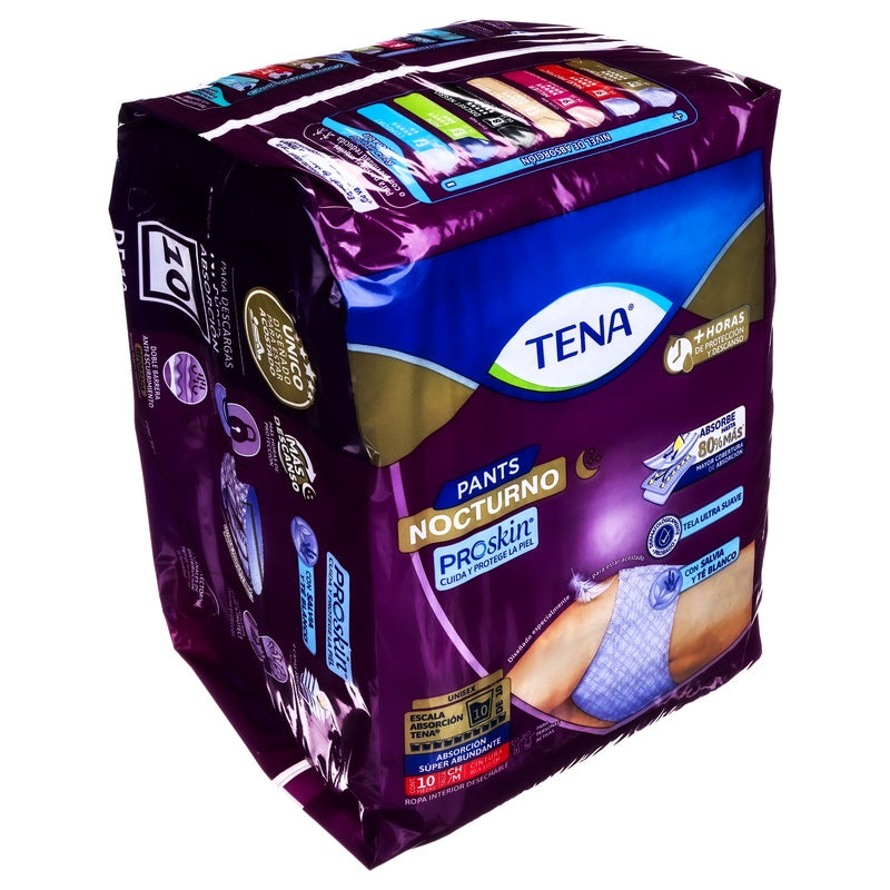 Calzon Tena Pants Nocturno Chico Mediano Con 10 7501019064517