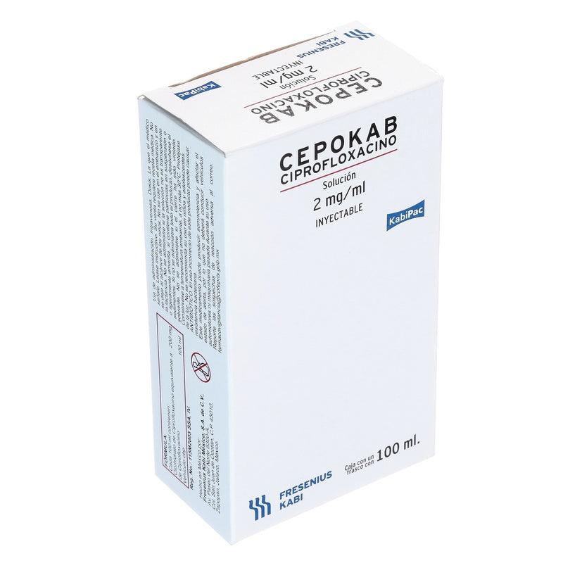 Cepokab (Ciprofloxacino) Solucion Inyectable 2 Mg/100 Ml 7501052713625 perfil 4