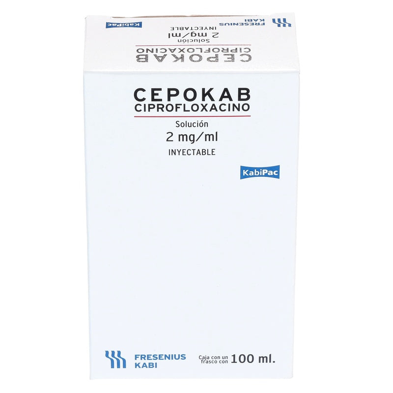 Cepokab (Ciprofloxacino) Solucion Inyectable 2 Mg/100 Ml 7501052713625 perfil 5