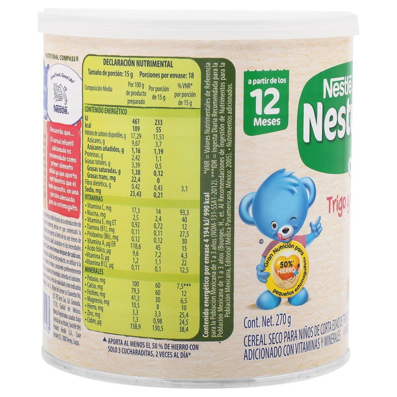 Cereal Infantil Nestum Trigo-Miel 270 G 7501058614193 perfil 10