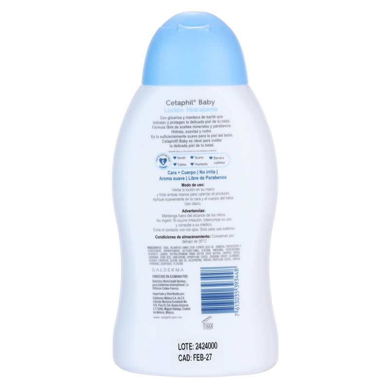 Cetaphil Baby Locion Humectante Piel Sensible 300 Ml 7613035393448 perfil 8