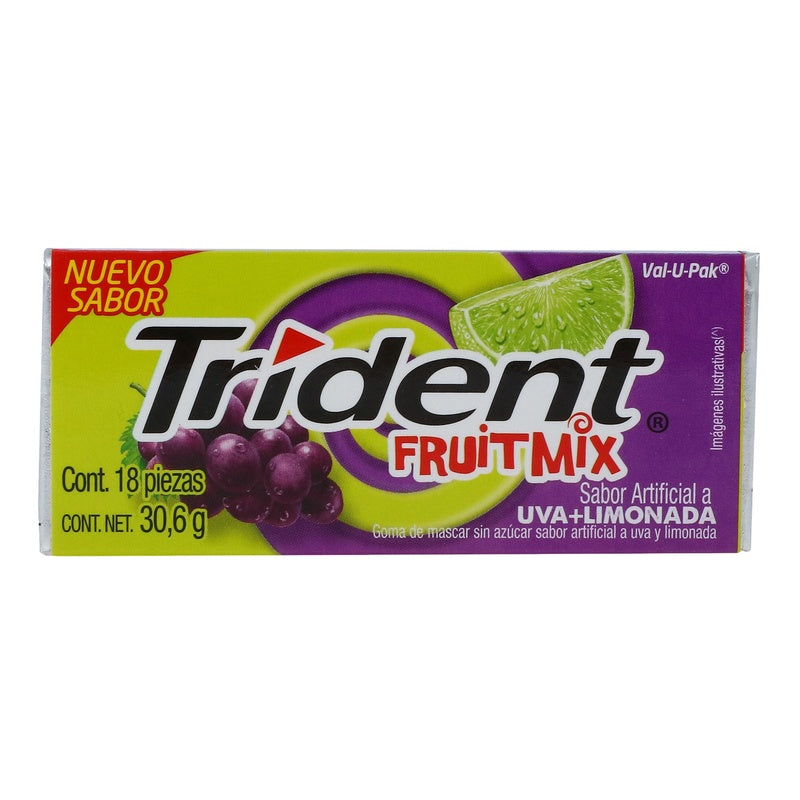 Chicle Trident 18 Uva - Limonada 30.6 G 7622210603548