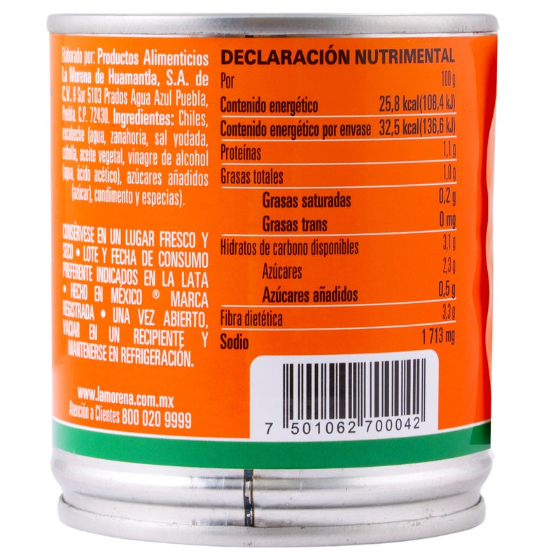 Chiles Jalapeños 210 G La Morena 7501062700042 perfil 5