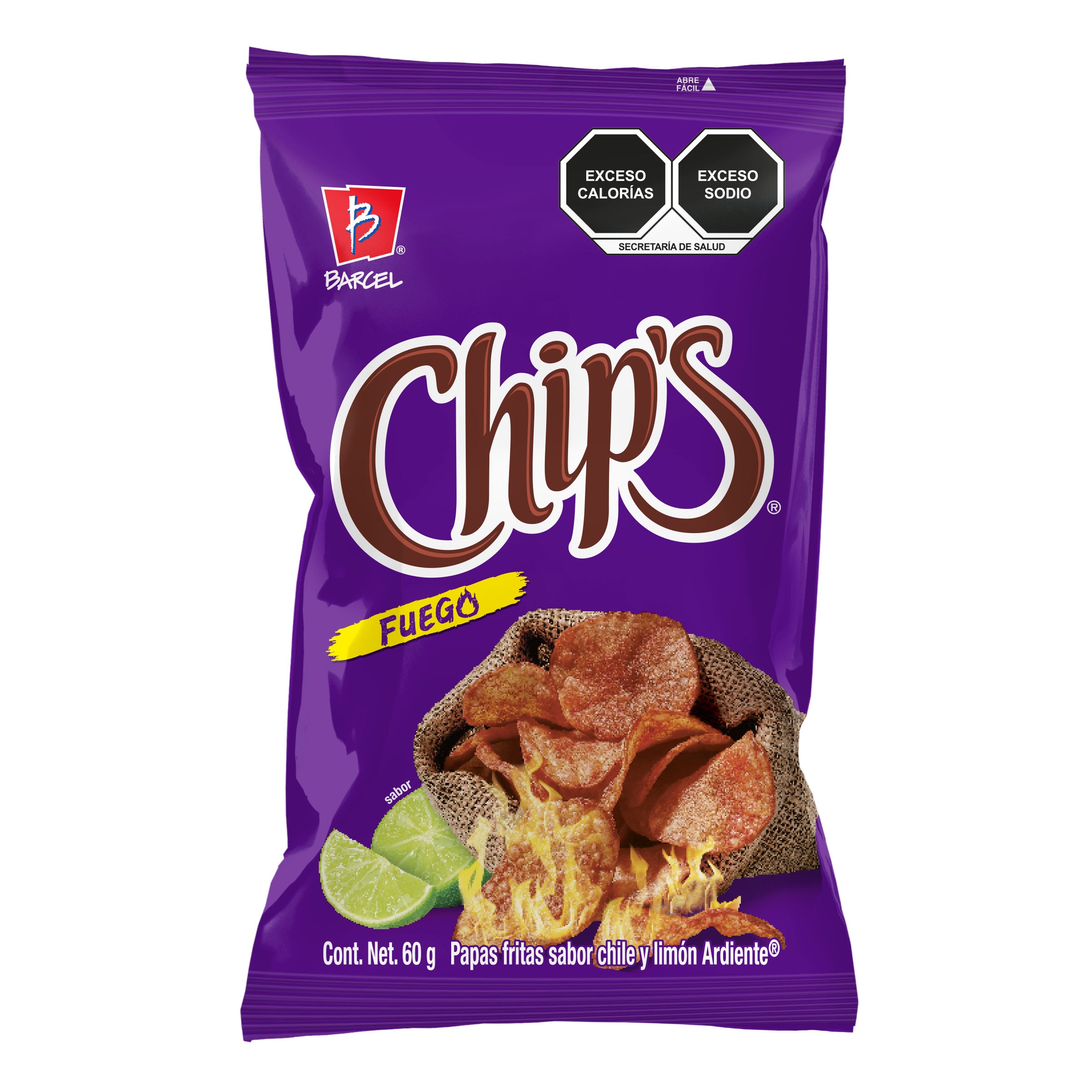 Chips Fuego Chile Y Limon 60 G 7503030199681