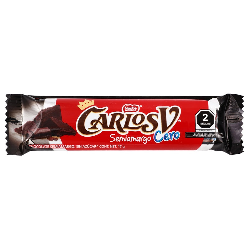 Chocolate Carlos V Cero Azucar 17 G 7506475100953 perfil 7