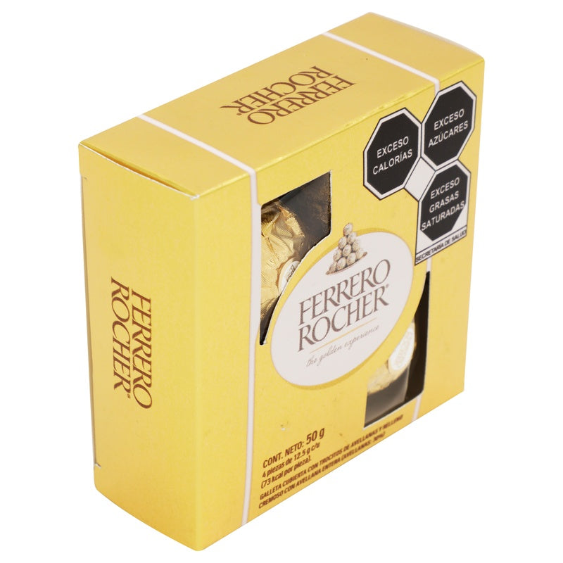 Chocolate Ferrero Rocher 50 G Con 4 Piezas 8000500126936