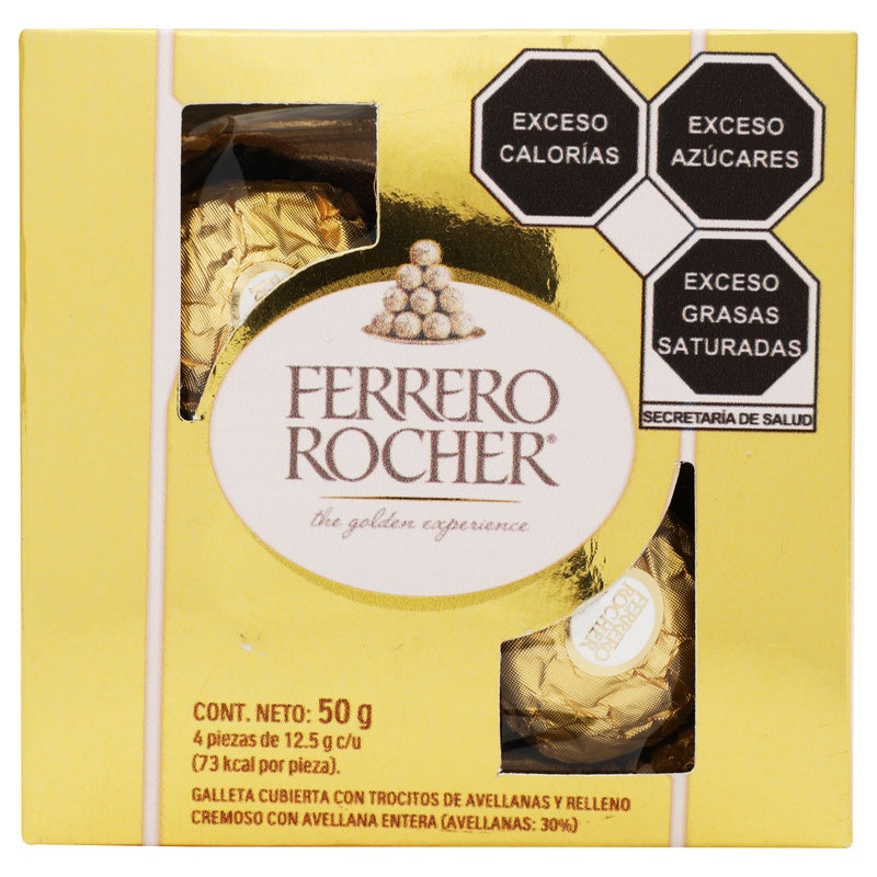 Chocolate Ferrero Rocher 50 G Con 4 Piezas 8000500126936  perfil 3
