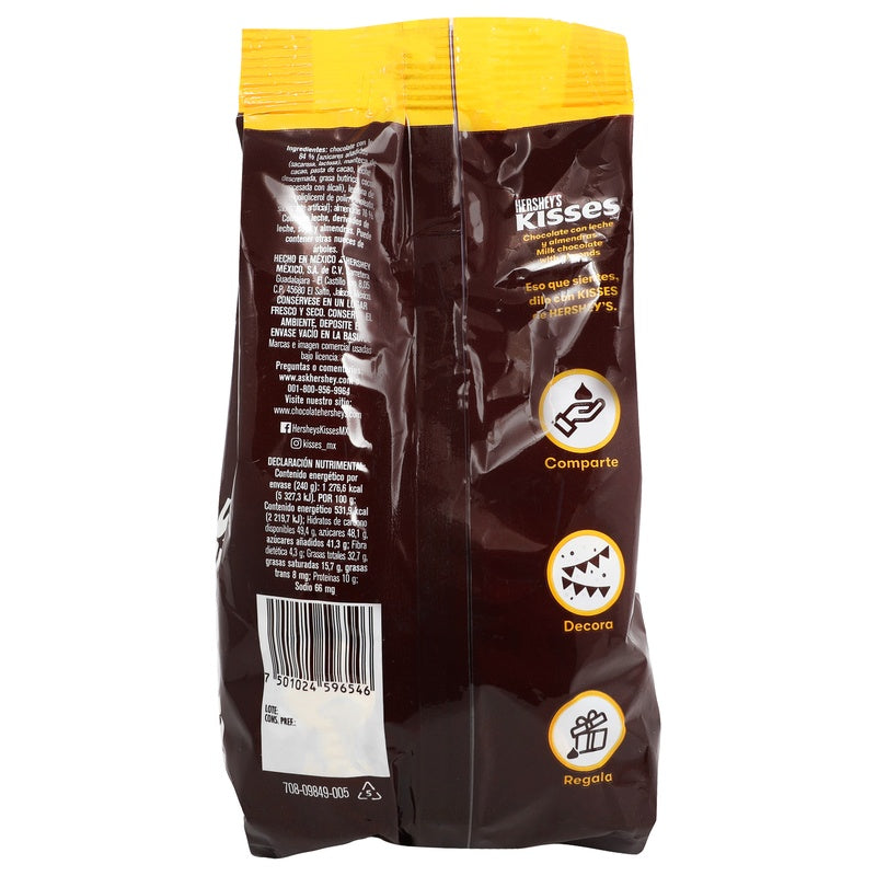 Chocolate Hersheys Kisses Almendra Bolsa 240 G 7501024596546 perfil 3