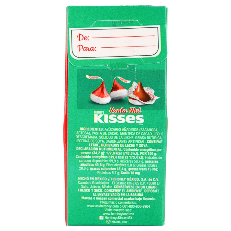 Chocolate Hersheys Navideño Kisses 34,2 G 7501024549146 perfil 5