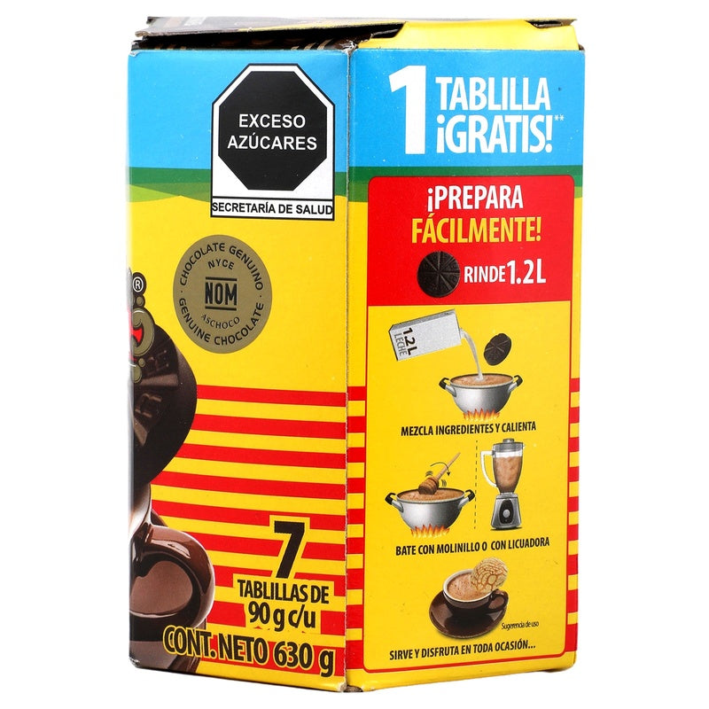 Chocolate Ibarra Con 7 Tablillas 630 G 7501014300405 perfil 4