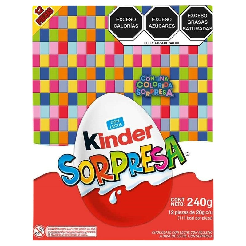 Chocolate Kinder Sorpresa Para Niña Con 12 8000500142967