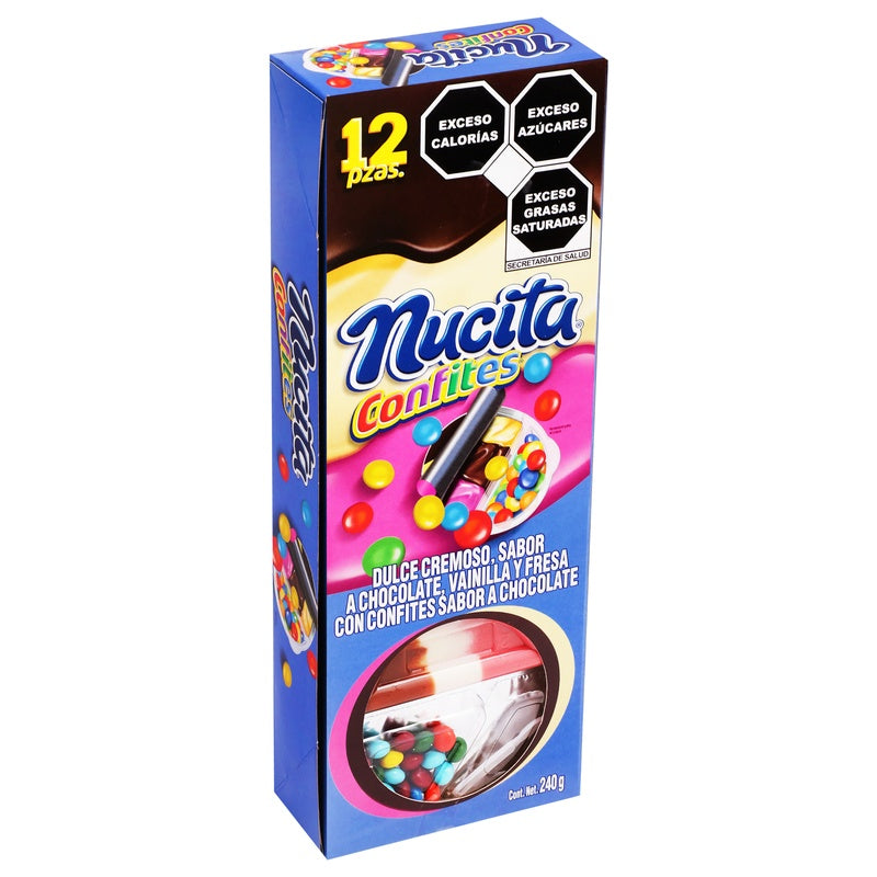 Chocolate Nucita Trisabor Confites Con 12 Piezas 7501088210495 perfil 2